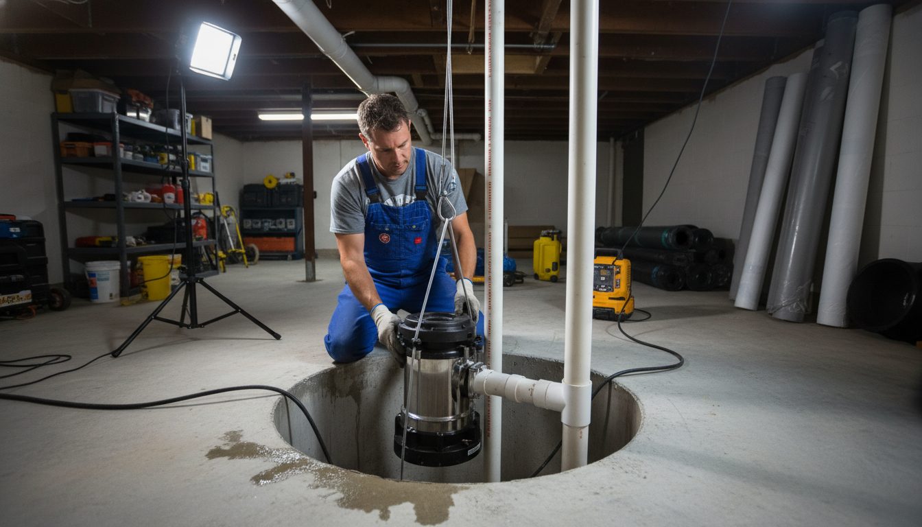 Sump pump installation for San Jose home flood protection